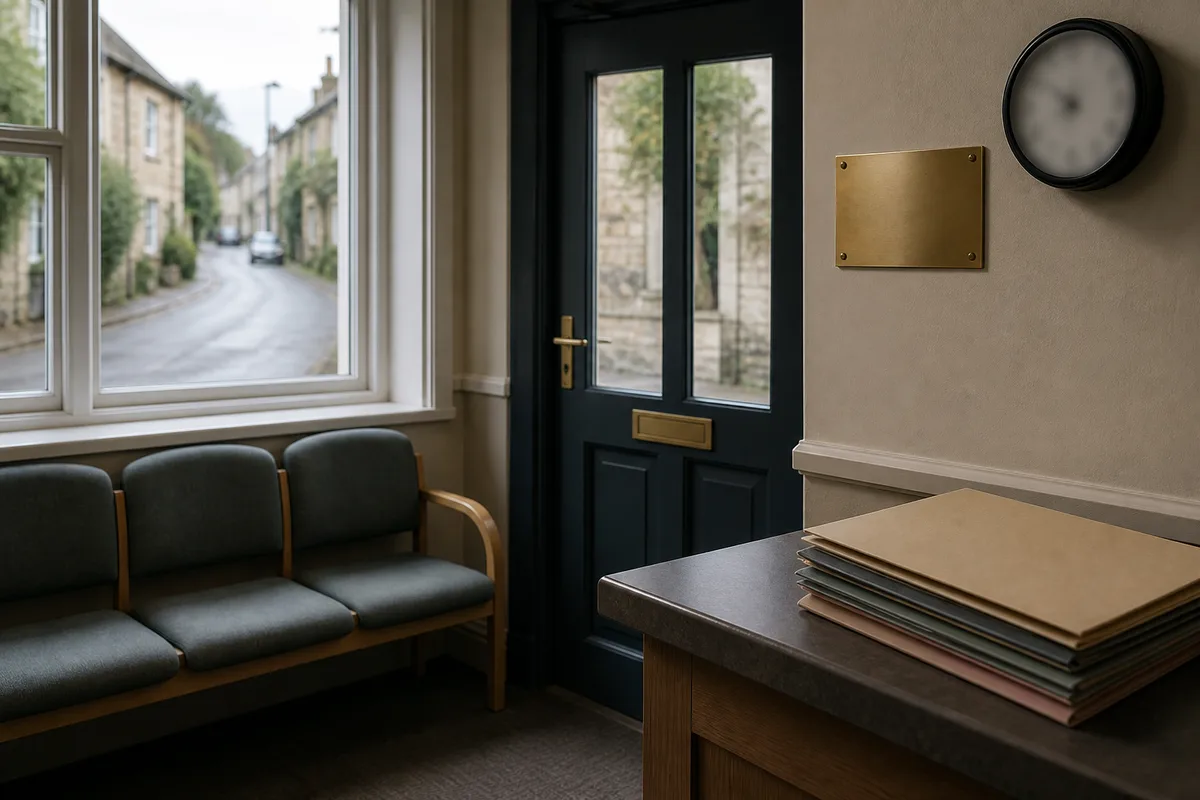 Entrée d&rsquo;un service d&rsquo;urgences hospitalier avec signalétique lumineuse